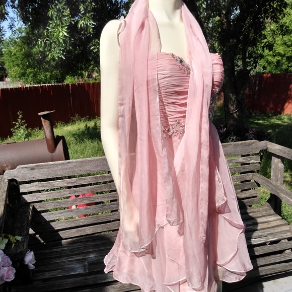 Prom May queen couture USA pink dress - Picture 3 of 8